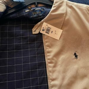 Brand New w/tags 2XL Ralph Lauren polo jacket khaki with plaid inside lining!